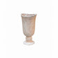 Decorative vase with a textured surface on a white background