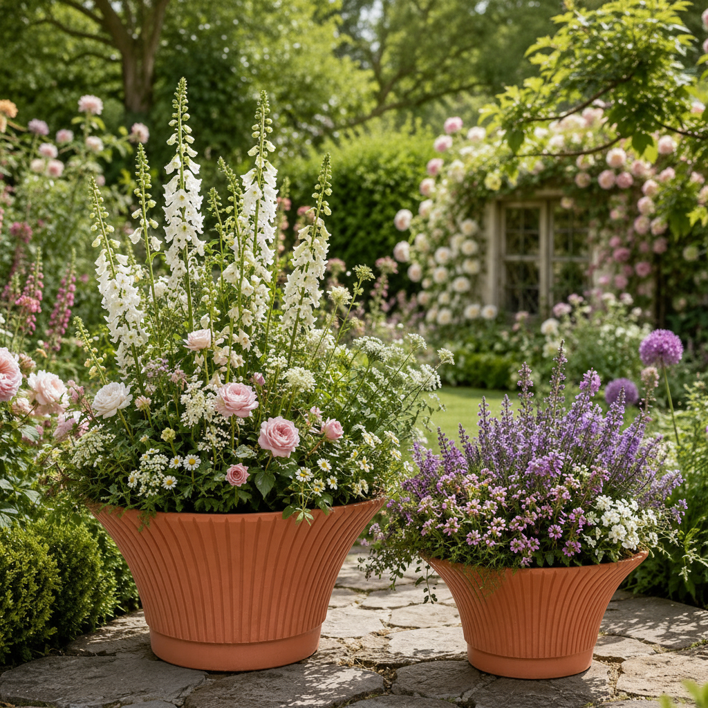 Piper Terracotta Round Planter Set (Set of 2)