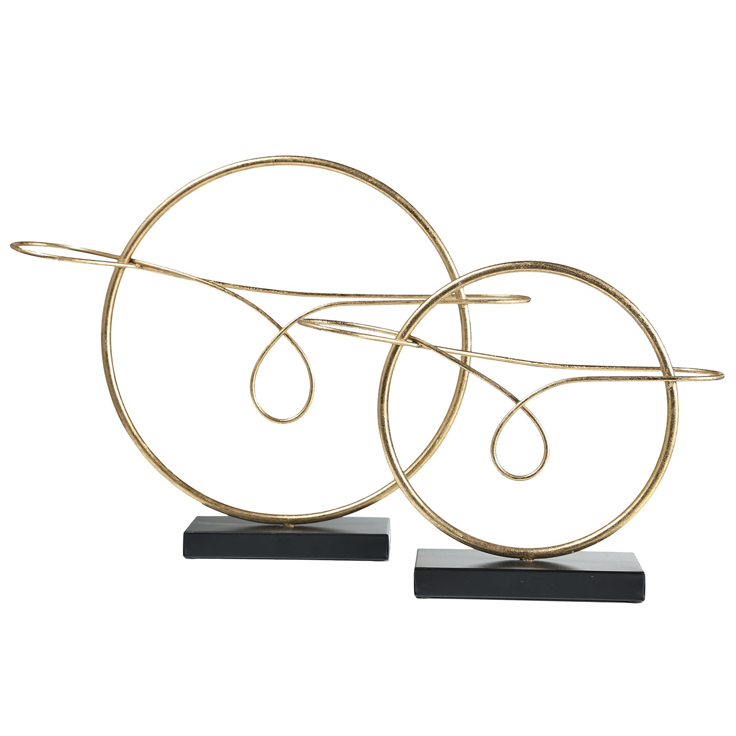 Alyssa Metal Round Table Ornament Set (Set of 2)