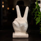 Xylah Ceramic "Peace" Hand Sign Tabletop Décor on Base