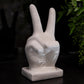 Xylah Ceramic "Peace" Hand Sign Tabletop Décor on Base