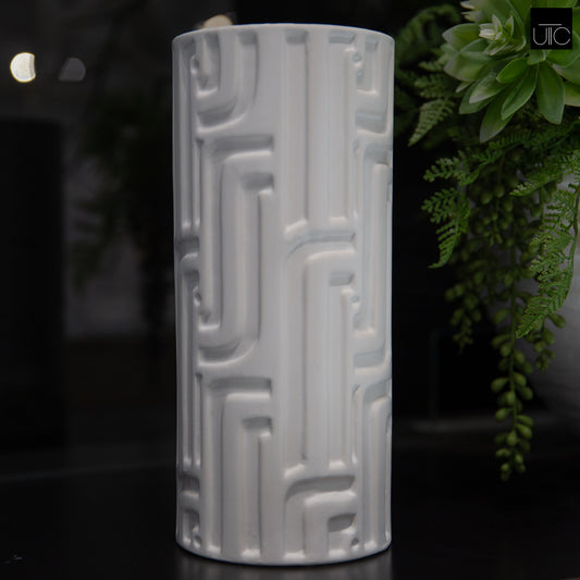 Mylan Abstract Embossed Ceramic Vase