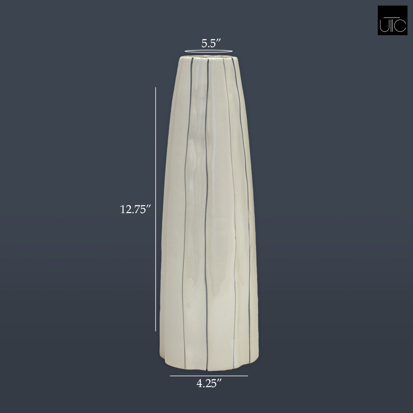 Celia Porcelain Crooked Pattern Vase