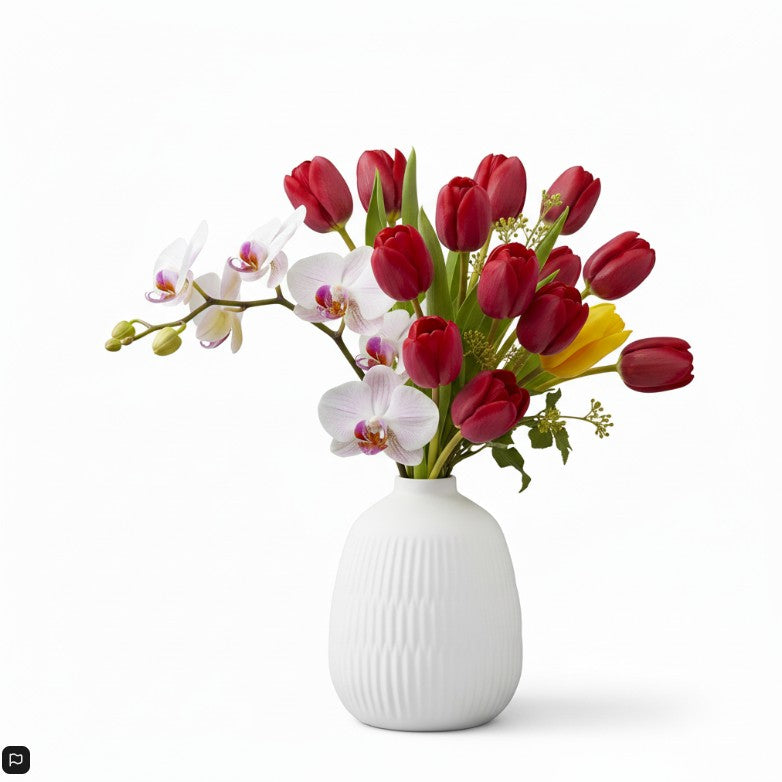 Karevi Layered Line Ceramic Vase