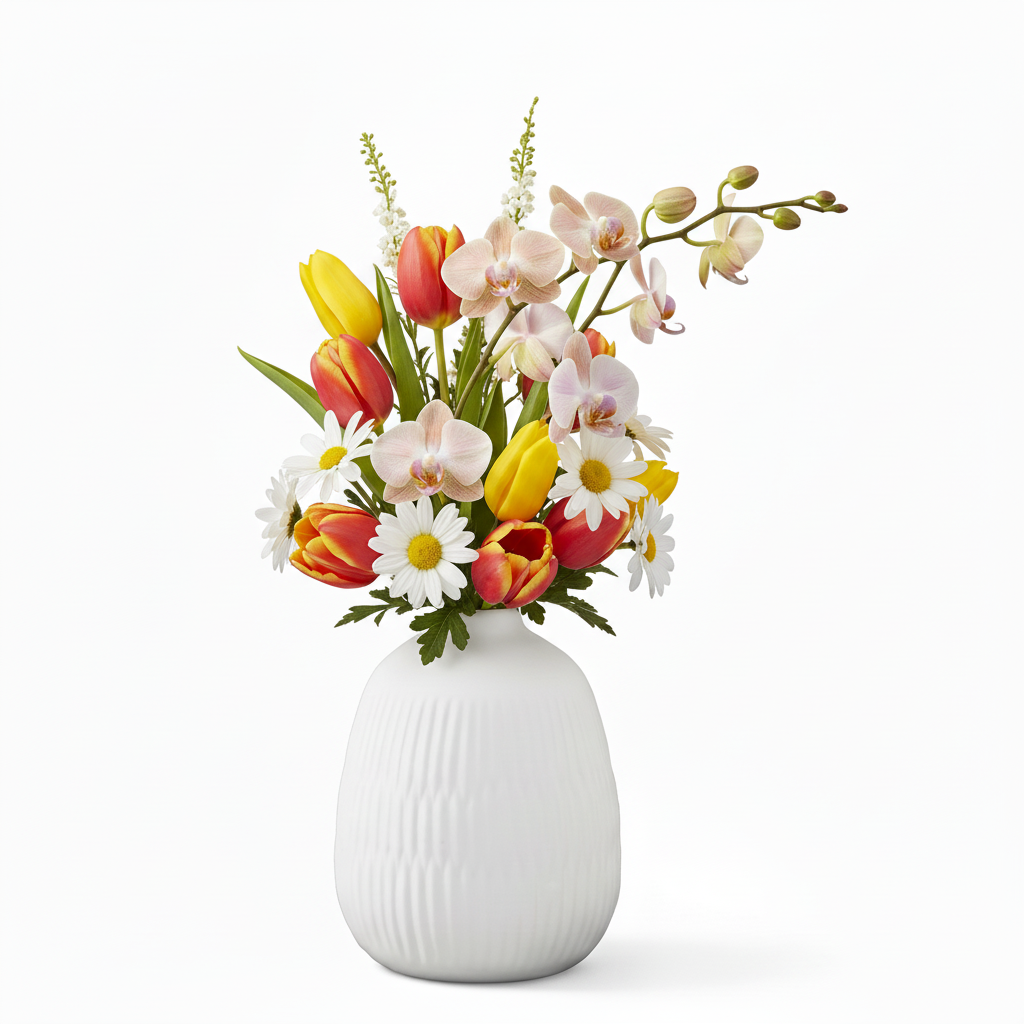 Karevi Layered Line Ceramic Vase