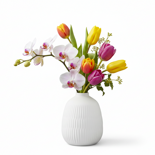 Karevi Layered Line Ceramic Vase