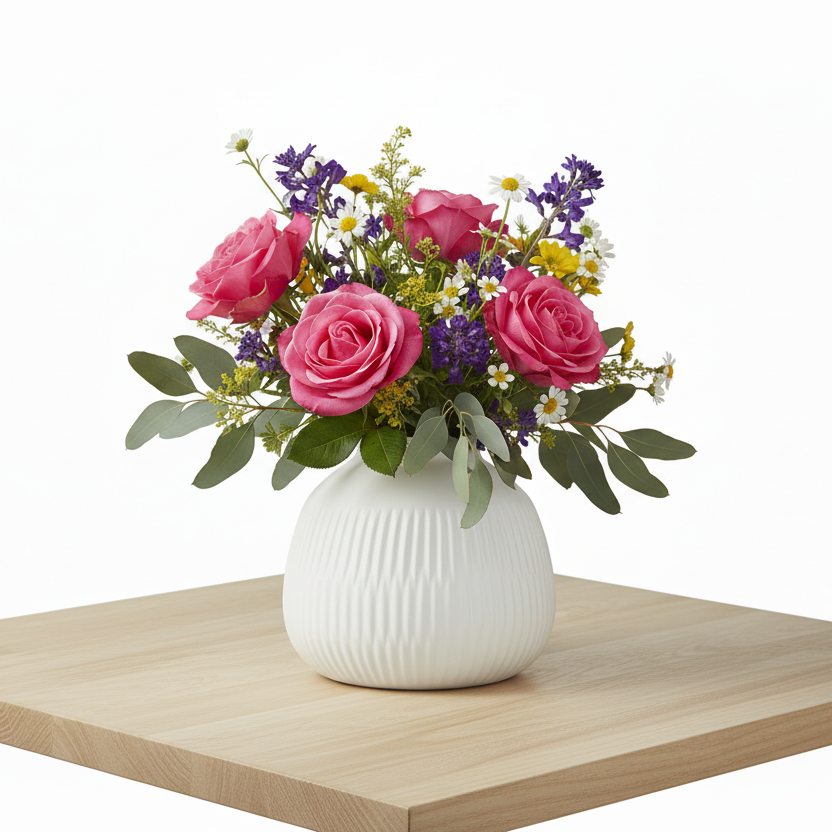 Karevi Layered Line Ceramic Vase