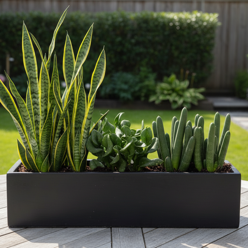 Vienne Rectangular Cement Pot