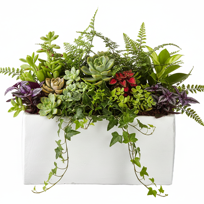 Vienne Rectangular Cement Pot