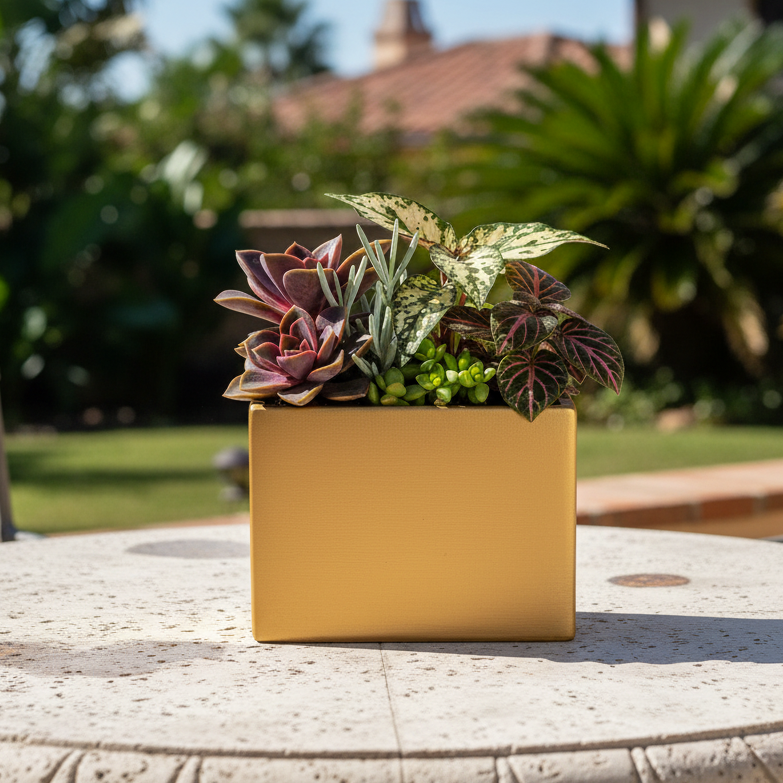 Vienne Rectangular Cement Pot