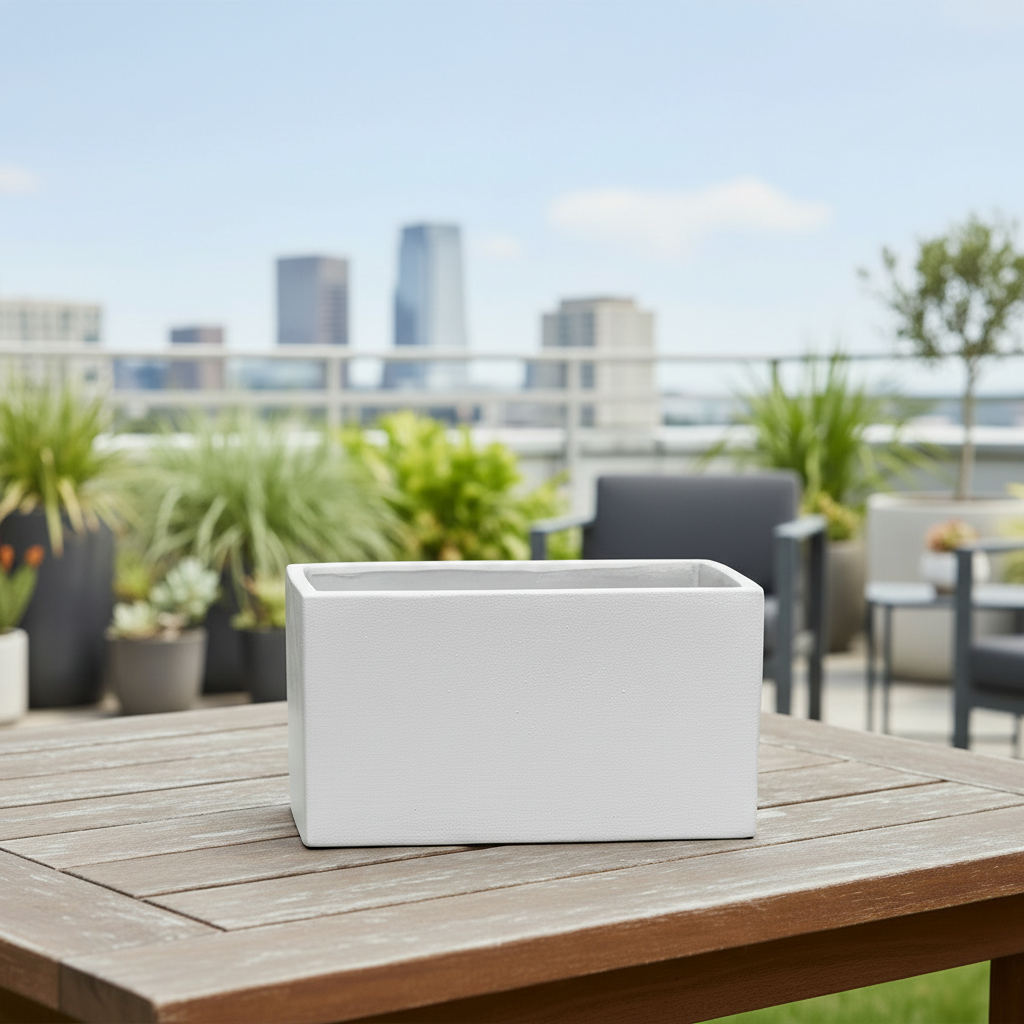 Vienne Rectangular Cement Pot