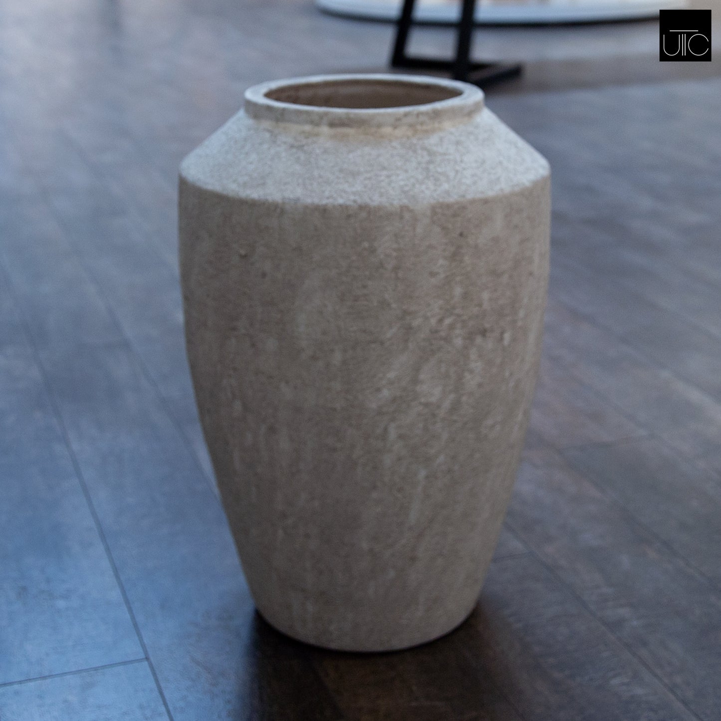 Kora Handcrafted Tapered Urn-Style Ceramic Floor Vase
