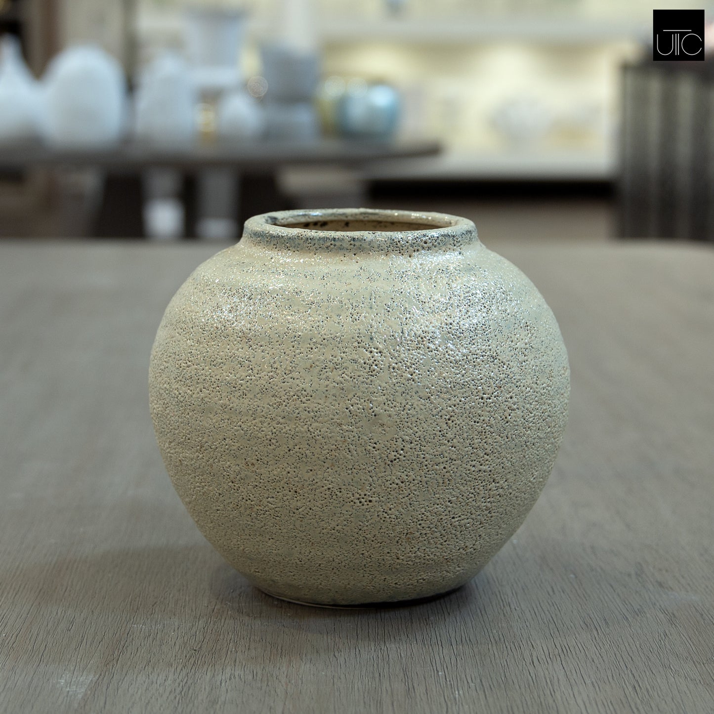 Cherith Ceramic Lava Texture Spherical Vase