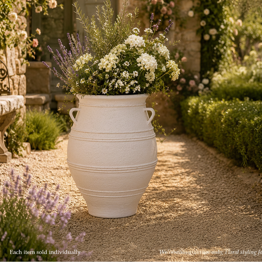 Arina Bulbous Amphora Planter with Loop Handles