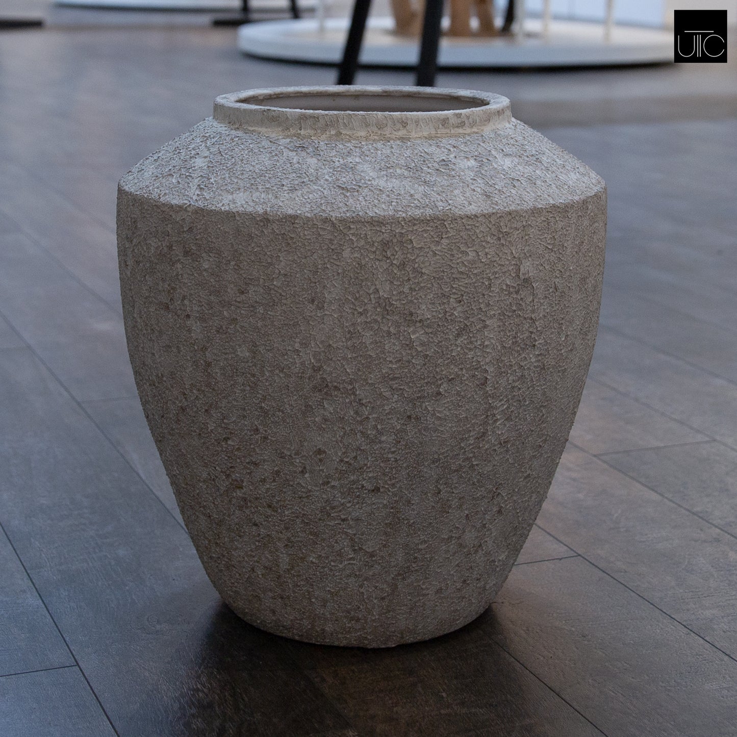 Kora Handcrafted Tapered Urn-Style Ceramic Floor Vase