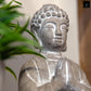 Eliana Cement Meditating Buddha Figurine with Candle Holder