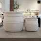 Evgen Rustic Barrel Planter Set (Set of 2)