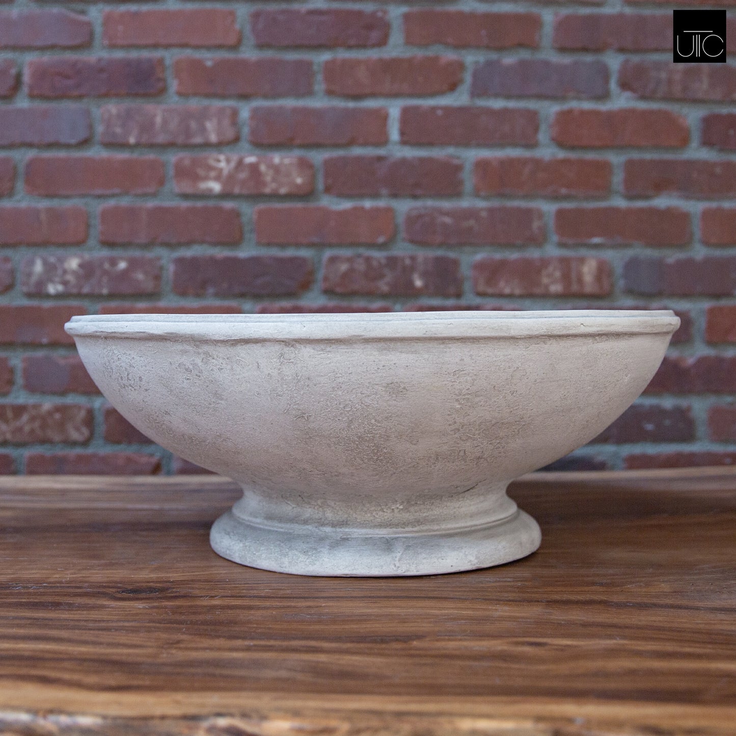 Nahla Wide Bowl Bird Bath with Pedestal Base