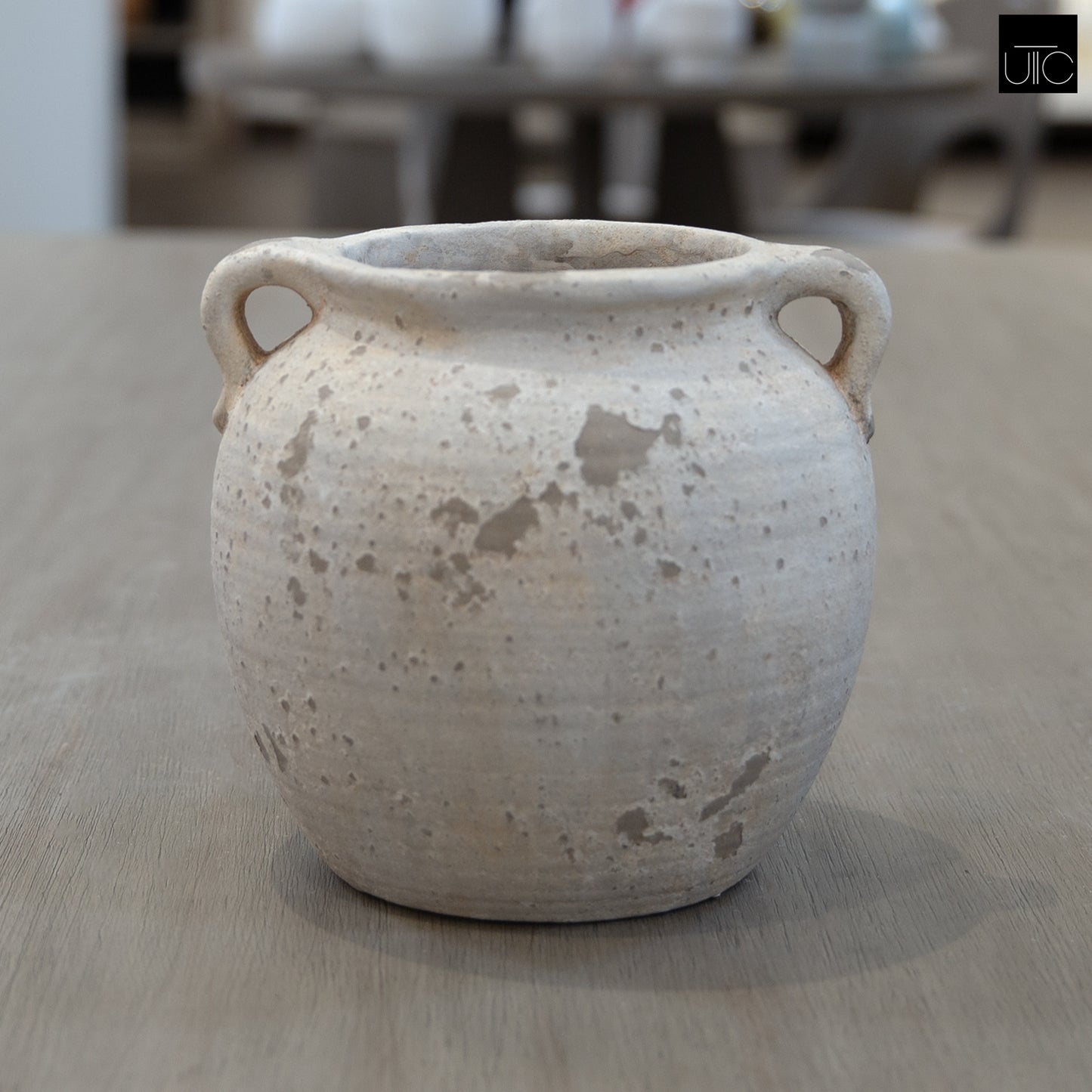 Nyx Rustic Amphora Cement Jar with Loop Handles