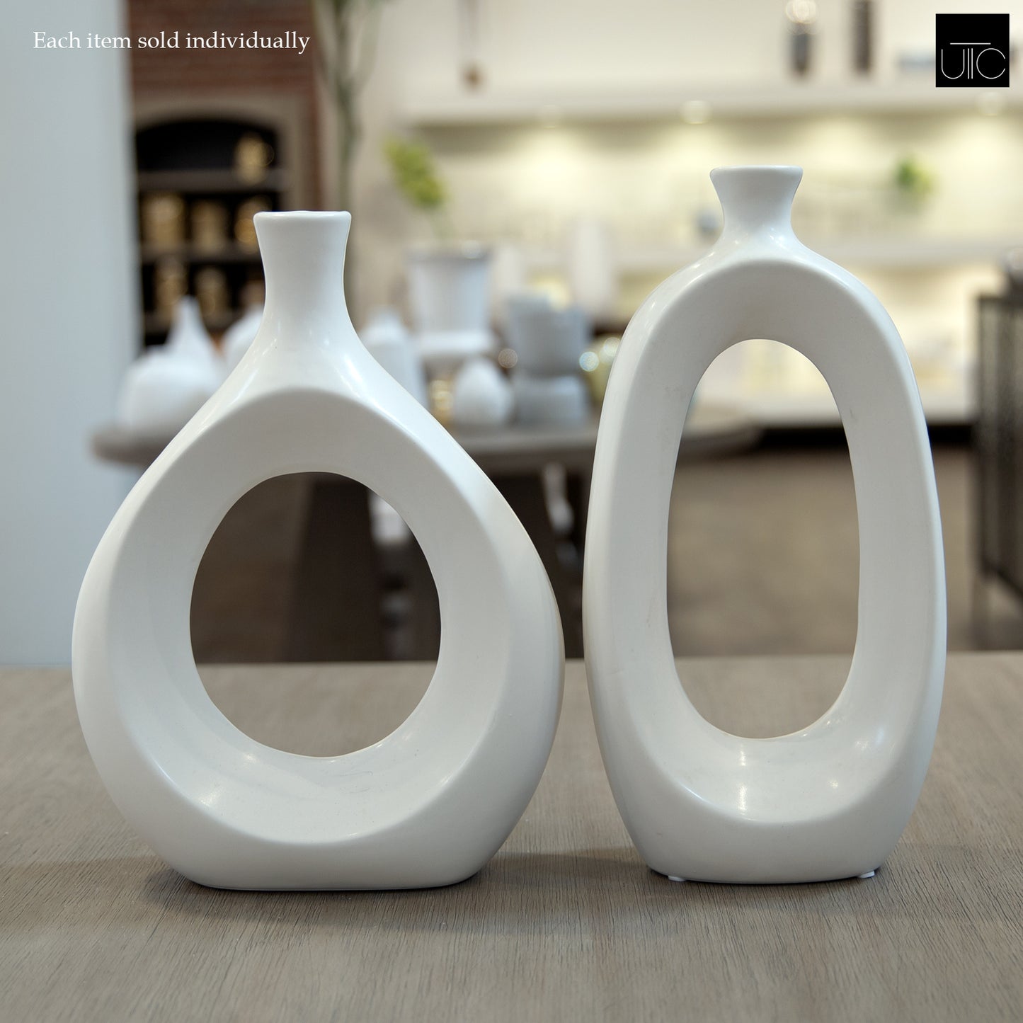 Nelya Sculptural Donut Ceramic Vase