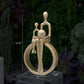 Gaian Mother and Child Resin Gold Figurine