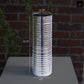 Caldrin Chrome Ribbed Ceramic Vase