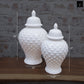 White Dotted Temple Jars