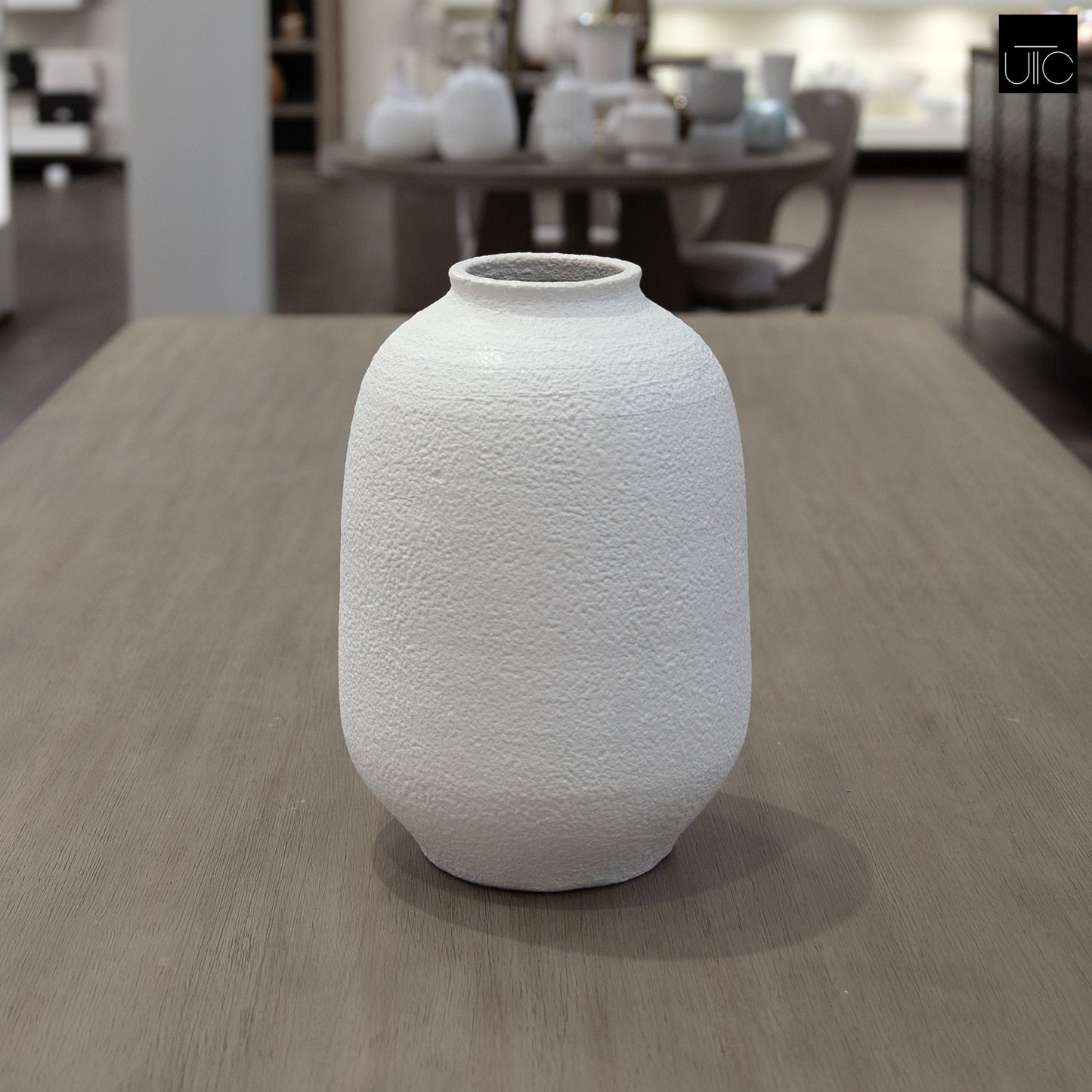 Galina Pebble-Textured Ceramic Vase