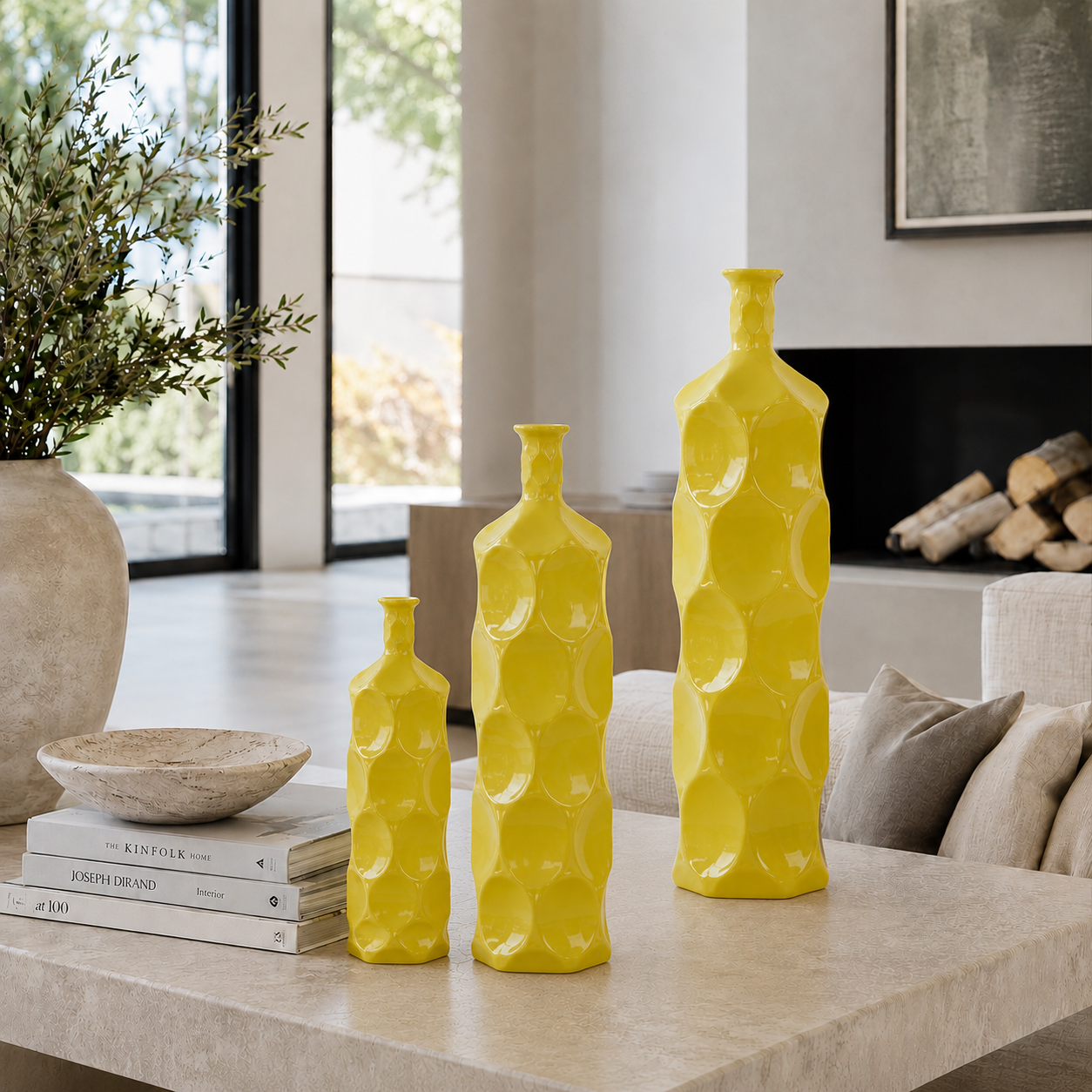 Dotty Ceramic Bottle Vases