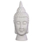 Sayuri Gloss White Buddha Head Sculpture