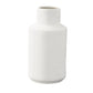Ceramic Vase Combed Coated Finish White