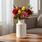 Veronica Ribbed Ceramic Milk-Jar Vase