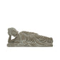 Jamarni Cement Side Lying Buddha Figurine with Hand on Head