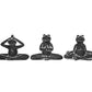 Lettie Cement Meditating Frog Figurines (Set of 3)