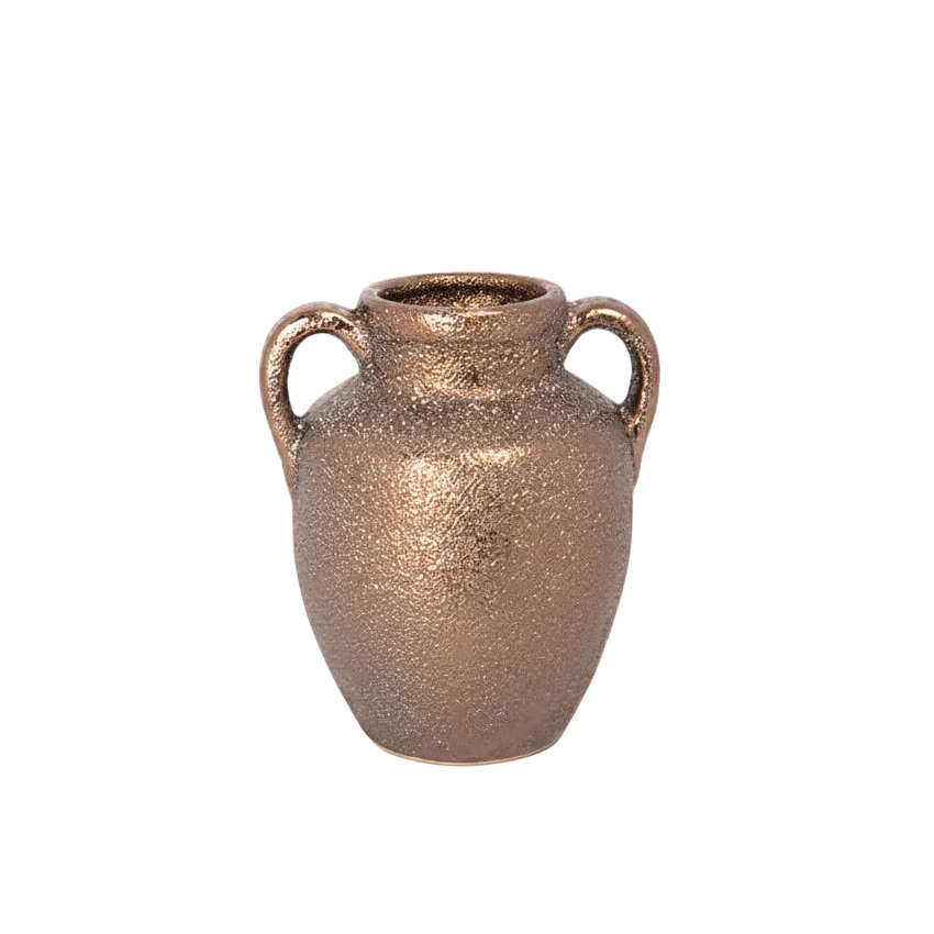 Finja Ceramic Amphora Vase with Lava Texture