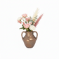 Dorli Ceramic Amphora Vase with Decorative Handles & Lava Texture