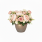 Elsbeth Ceramic Lava Texture Amphora Urn Vase with Loop Handles