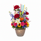Elsbeth Ceramic Lava Texture Amphora Urn Vase with Loop Handles