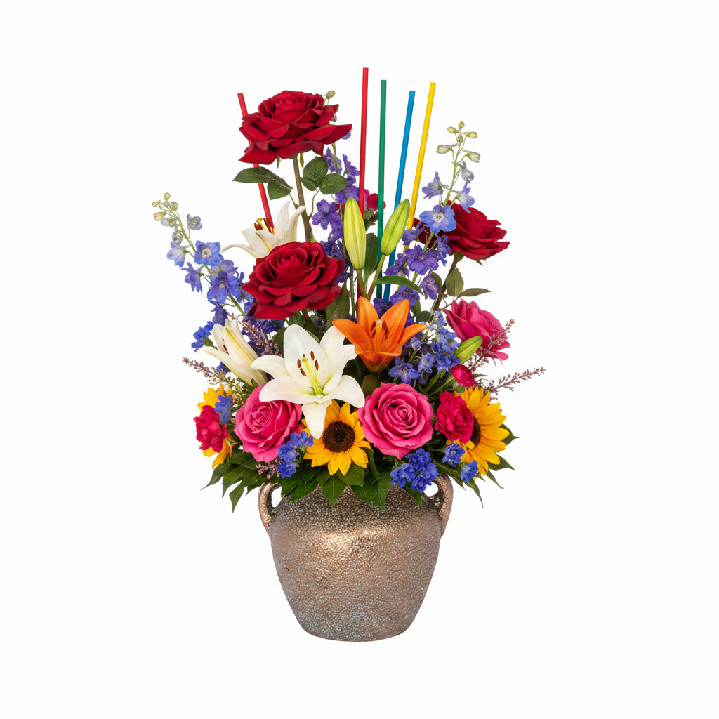 Elsbeth Ceramic Lava Texture Amphora Urn Vase with Loop Handles