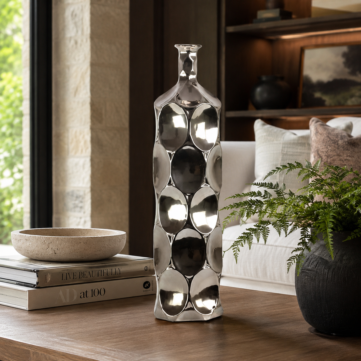 Dotty Ceramic Bottle Vases