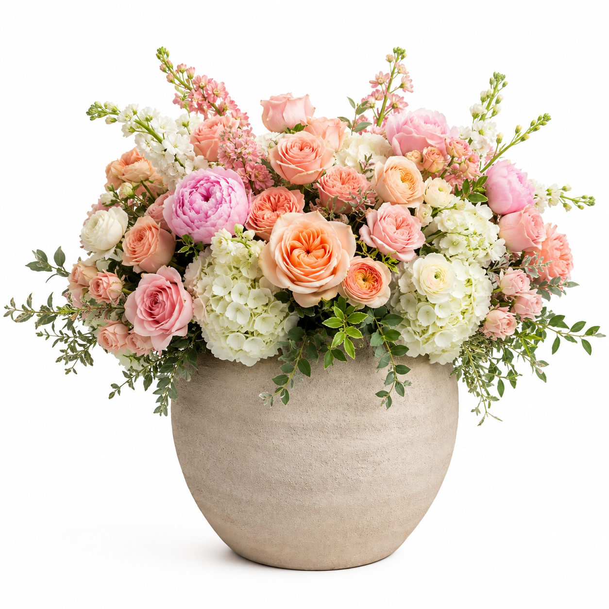 Danya Textured Round Ceramic Vase