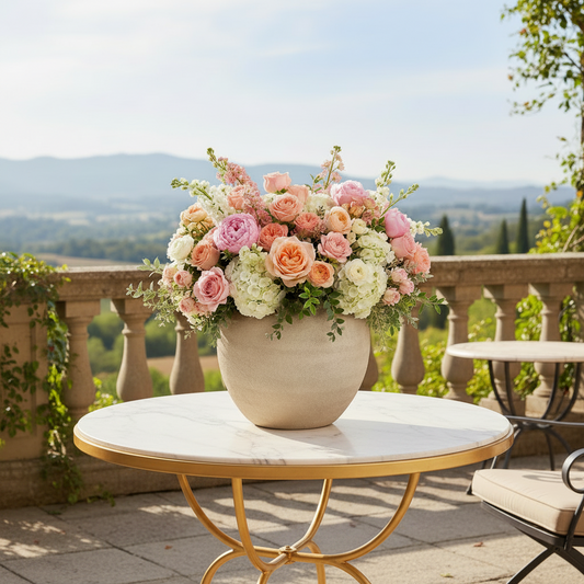Danya Textured Round Ceramic Vase