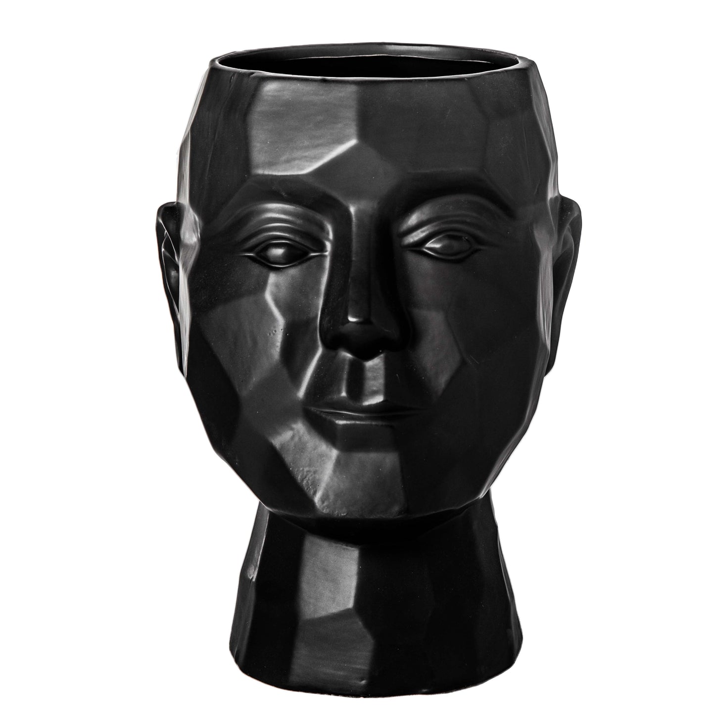 Bailey Cubic Pattern Ceramic Head Pot