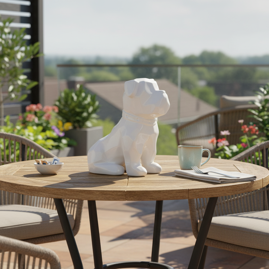 Knox Geometric Bulldog Figurine
