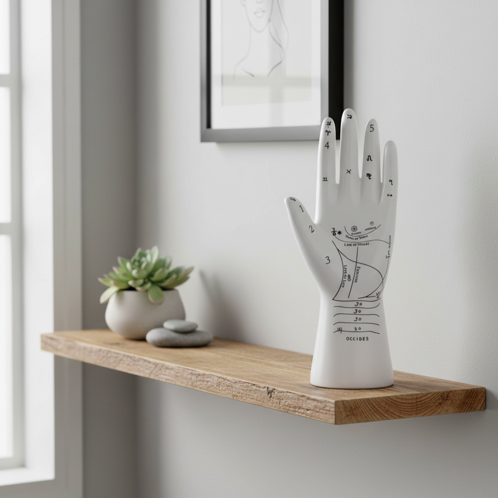 Helvara Ceramic Palmistry Hand Decor