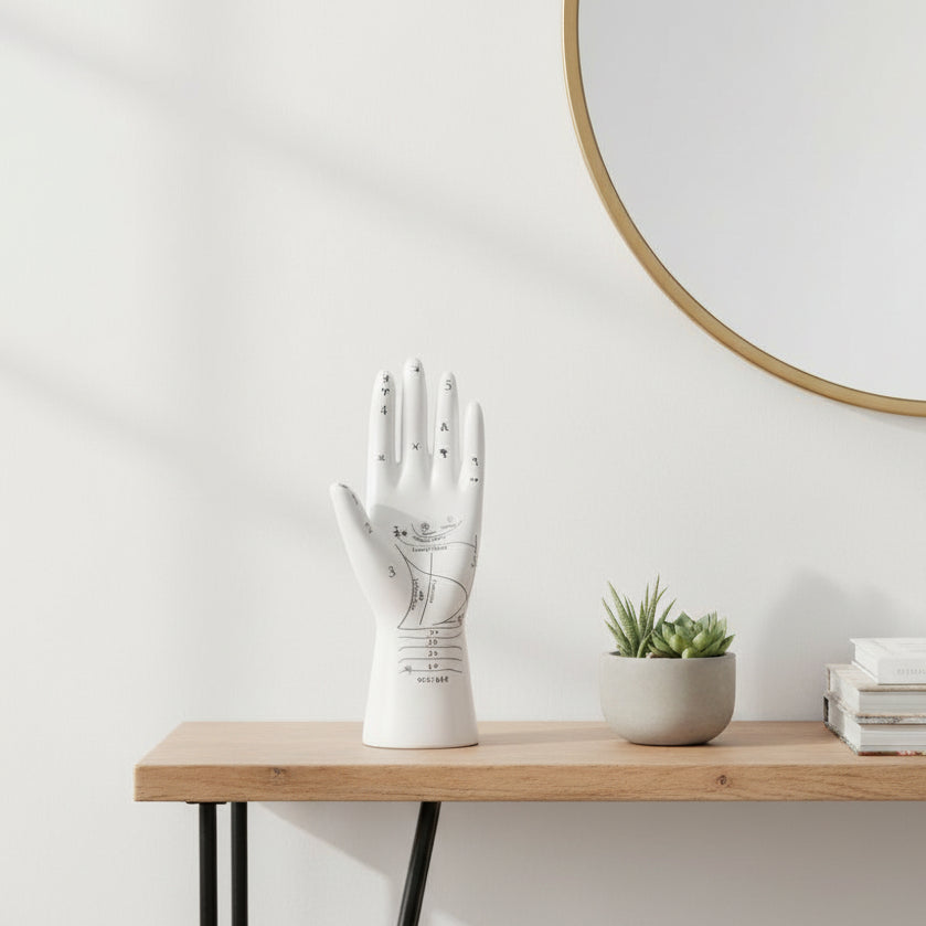 Helvara Ceramic Palmistry Hand Decor