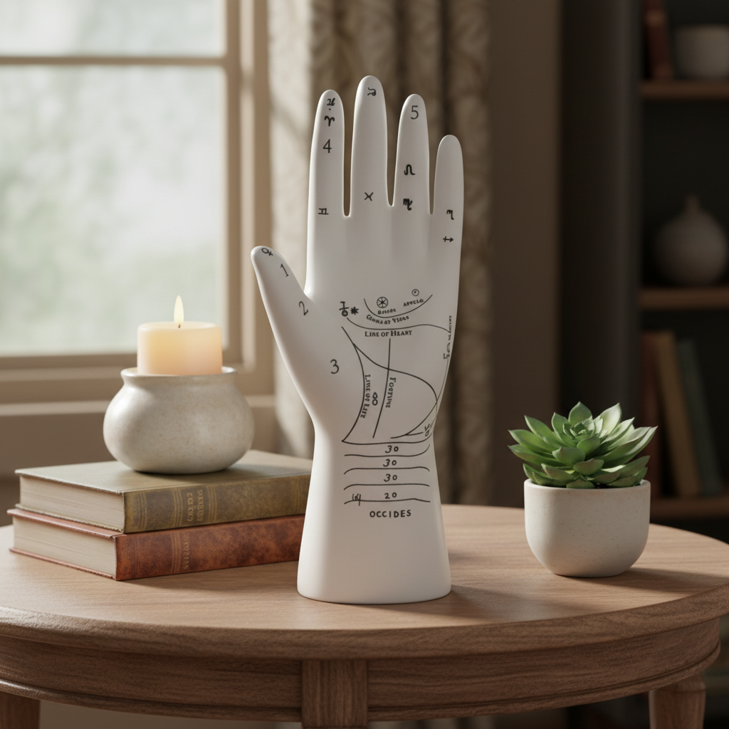 Helvara Ceramic Palmistry Hand Decor