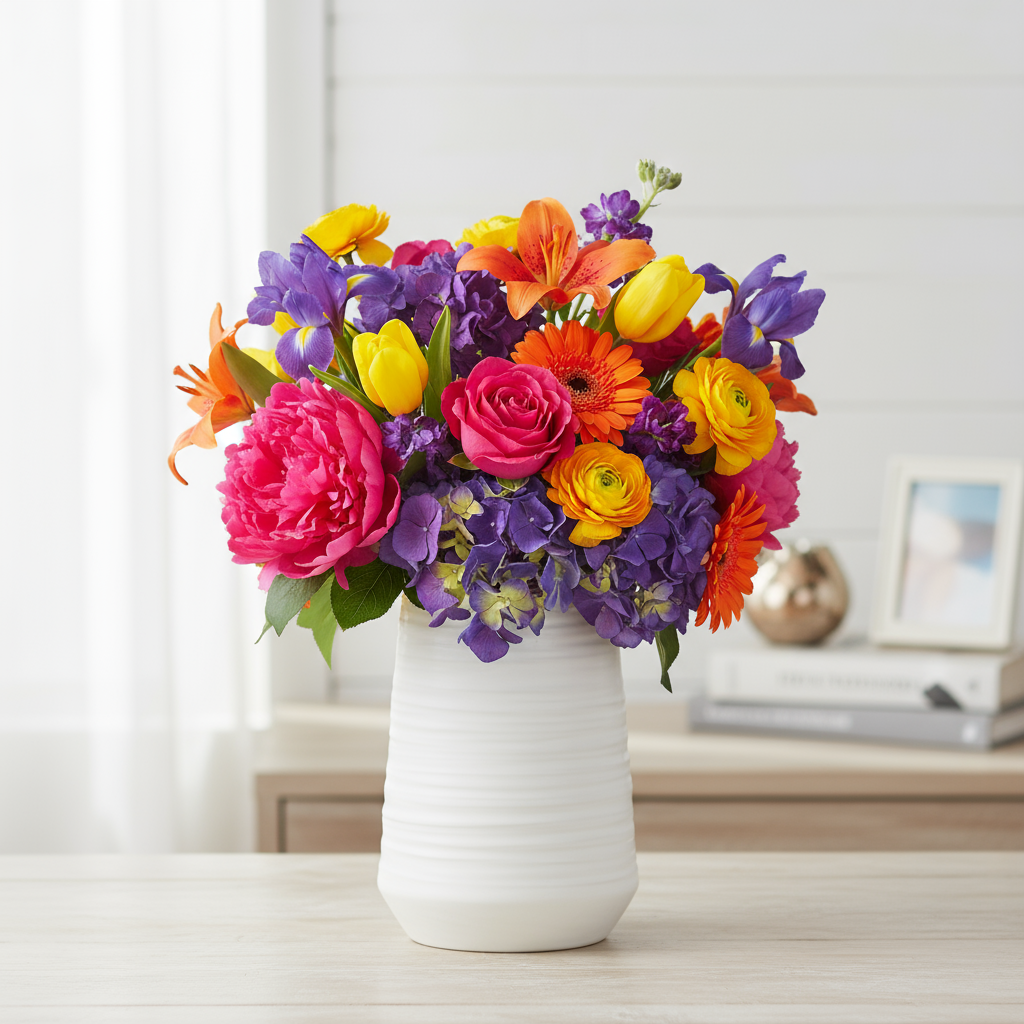 Avril Ceramic Round Vase