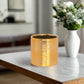 Gweyz Brushed Round Mini Vase in Gold