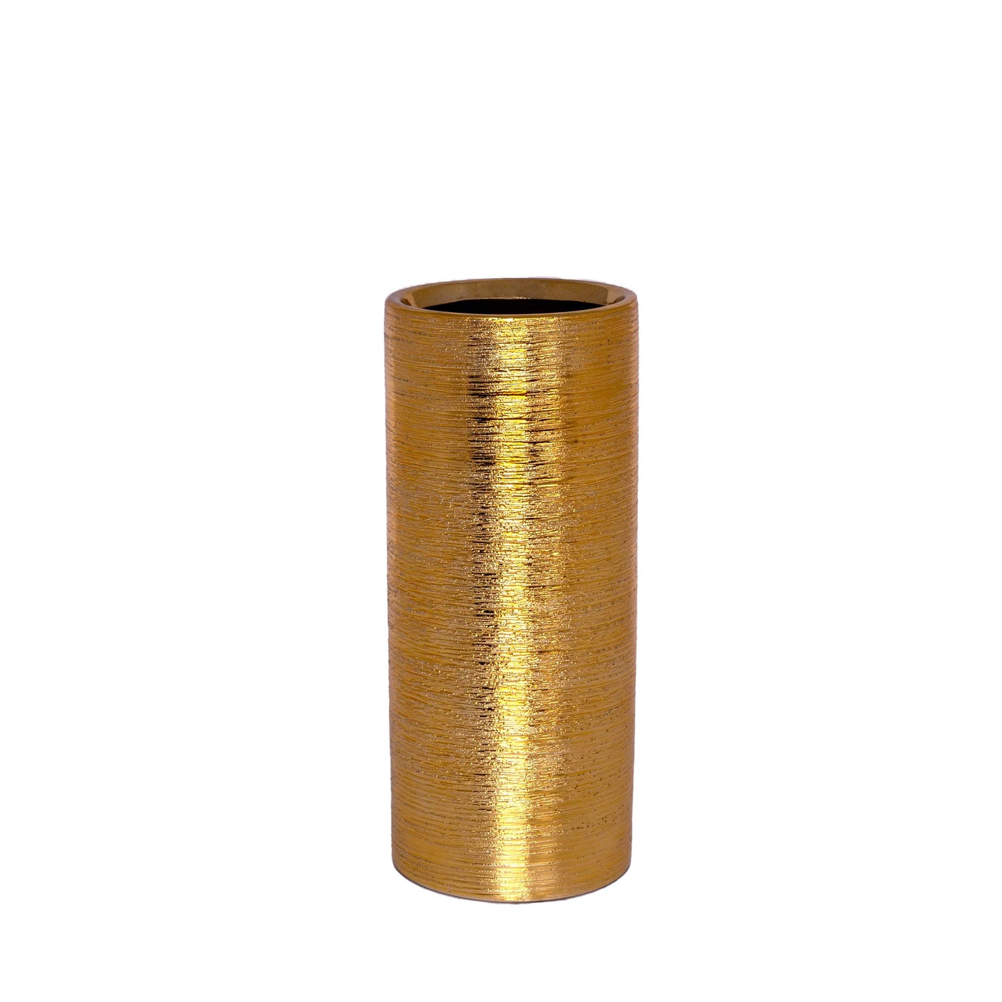 Kaelor Brushed Gold Ceramic Vase